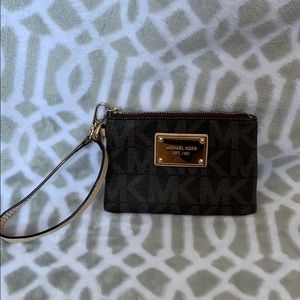 Michael Kors Brown Wristlet